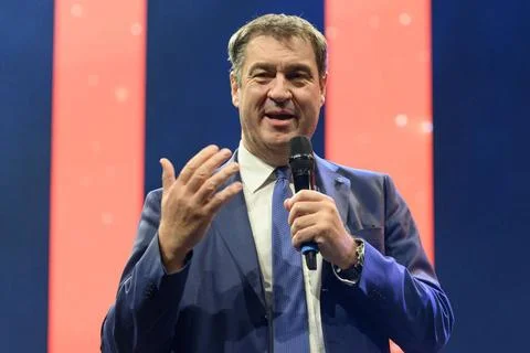  Markus Söder beim 10. Ball der Unternehmer 2022 in Halle 3C der NürnbergM. Stock Photos