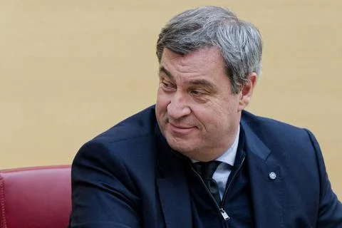  Markus Söder , CSU. 12. Plenarsitzung des Landtags. Der Bayerische Minist.. Stock Photos