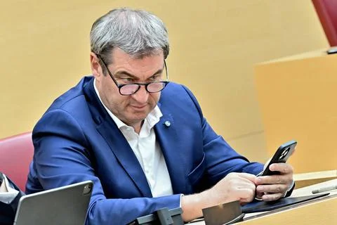  Markus Söder, CSU. 152. Sitzung des Bayerischen Landtags. Der Bayerische .. Stock Photos