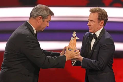  Markus Söder und Michael Bully Herbig Verleihung Bayerischer Filmpreis 20.. Stock Photos