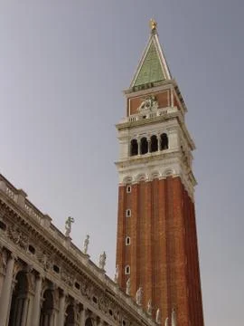 Markus Tower on St. Mark's Square in venice Stock Photos