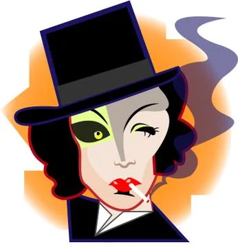 Marlene Dietrich Stock Illustration
