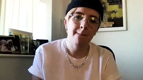 Marley Morrison is interviewed online for her new film 'Sweetheart' - 2021 스톡 동영상 154351225