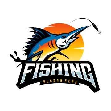 Marlin fish logo Stock Illustration