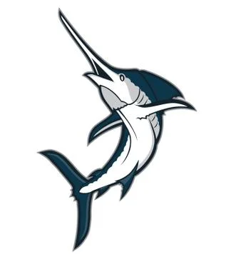 Marlin fish mascot Stock Illustration