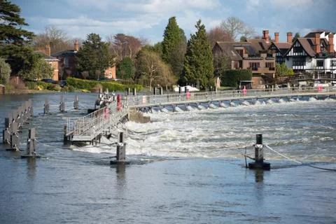Marlow weir Stock Photos
