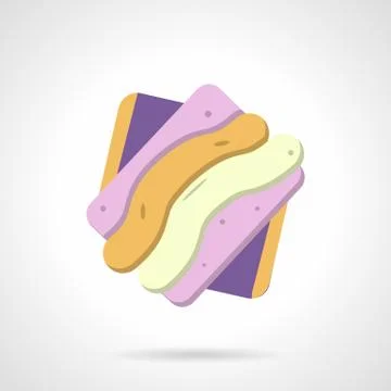 Marmalade candy flat color design vector icon Stock Illustration