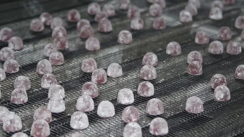 Marmalade chocolates production line Stock Footage 127994367