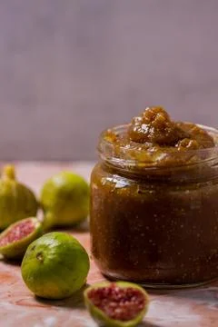 Marmalade in jar Stock Photos