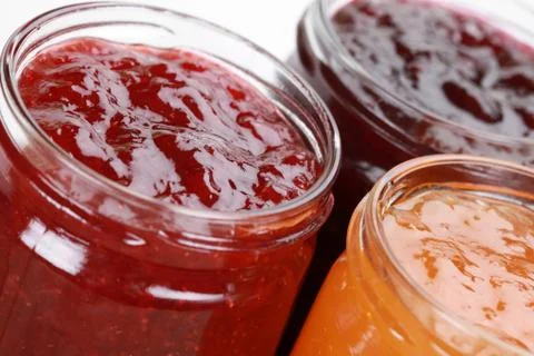 Marmalade in jars Stock Photos