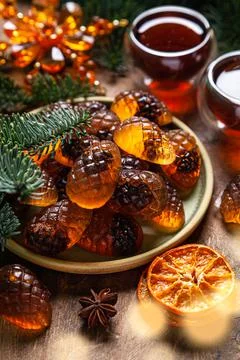 Marmalade pine cones. Stock Photos