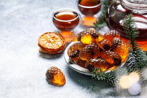 Marmalade pine cones. Stock Photos