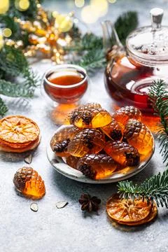 Marmalade pine cones. Stock Photos