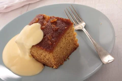 Marmalade sponge pudding Stock Photos