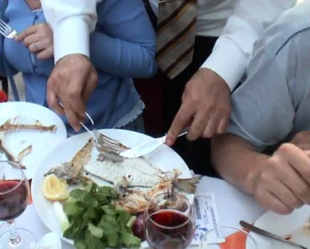 Marmaris lunch 1 Stock Footage 8956746