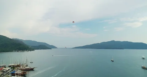 Marmaris Parasailing Stock Footage 102090188