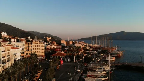 Marmaris / Turkey. The Bay Of Marmaris. Yacht Parking Stock Footage 119384943