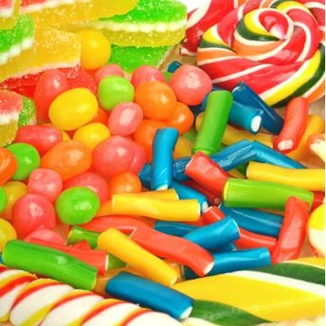 Marmelade, caramels, lollipops, liquorice Stock Photos