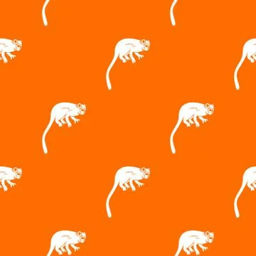 Marmoset monkey pattern seamless Stock Illustration