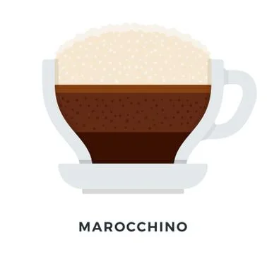 Marocchino coffee mug vector flat isolated Stock-Illustration