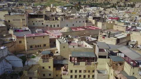 Marocco, Fez, aerial drone footage 4k Stock Footage
