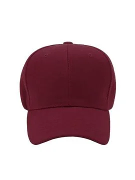Maroon baseball cap front view Stock Photos