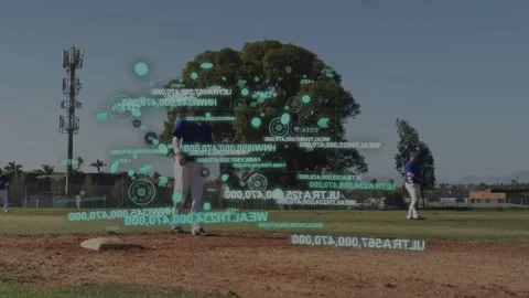 Maroon baseball runner shifting lead sprinting and sliding aiming for base, teal Stock Footage 334369975