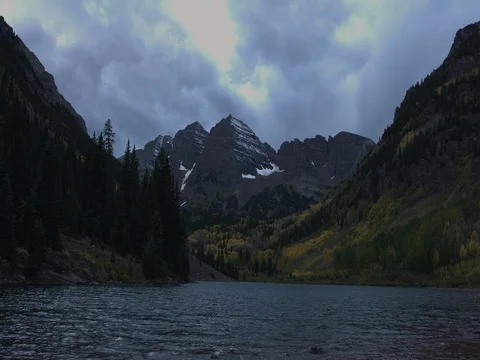 Maroon Belles cloudy evening Timelapse Stock Footage 80471651