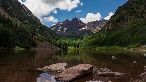 Maroon Bells Colorado Clouds Timelapse Stock-Footage 82221855
