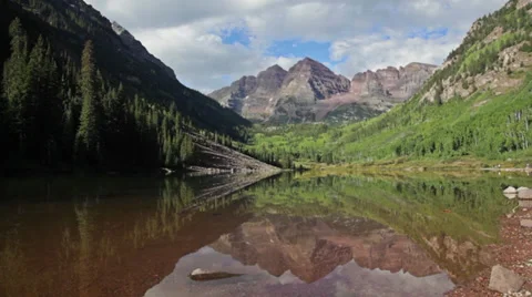 Maroon Bells Summertime Stock-Footage 34861789
