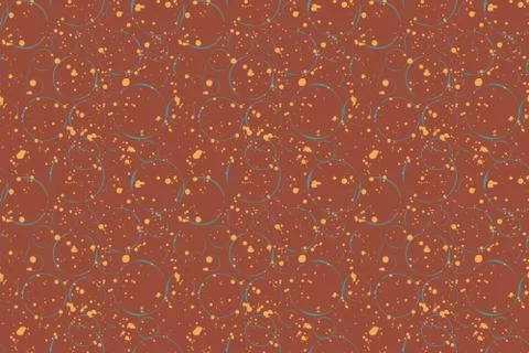 Maroon circle seamless pattern with texture Stock Illustration