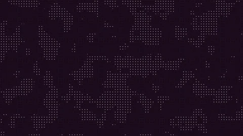 Maroon dark background with scattered pixel dot pattern Stock Footage 291646393