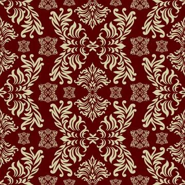 Maroon gothic Maroon seamless repeat design with a floral themed backgroun... Stockfoto's