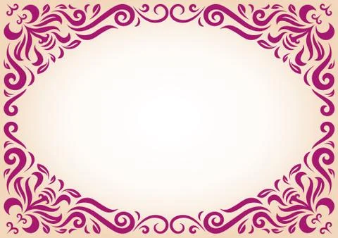 Maroon ornament text frame with copy space Stockillustratie