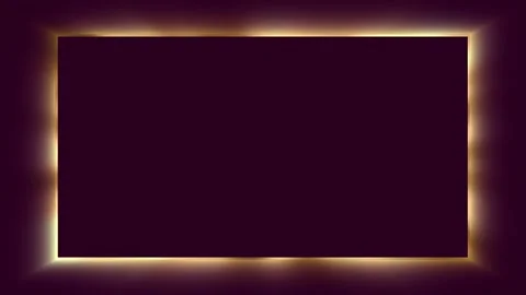 A maroon rectangular frame with a golden luminous border, in the middle there is Stock Footage 319344801