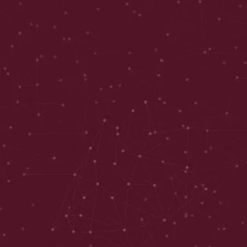 Maroon Two Tone Digital Array of Nodes with Connecting Lines. Seamless Pink Dots Illustrazione stock