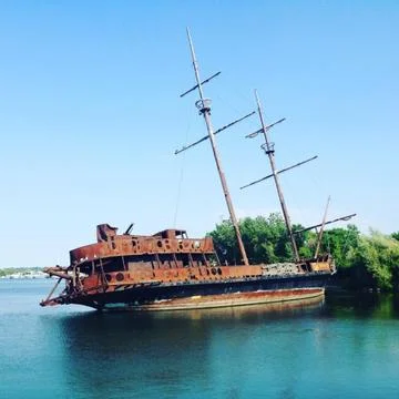 Marooned Ship Stock Photos