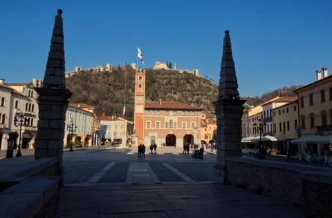 Marostica chess square. Stock Photos