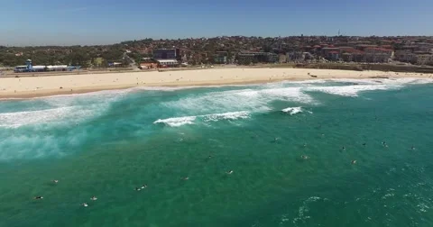 Maroubra Beach Drone  Stock Footage 60693348