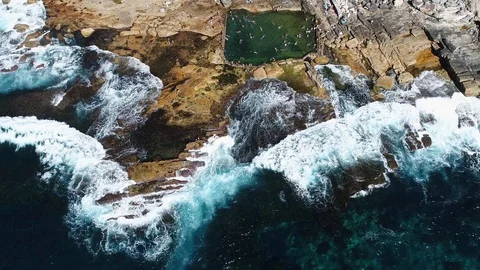 Maroubra Ocean Pool Stock Footage 95703778