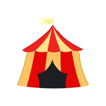 Marquee circus tent cartoon vector illustration Stock Illustration