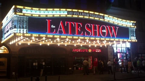 The marquee of The Ed Sullivan Theater which is the current home of the American Stock Footage 70175111