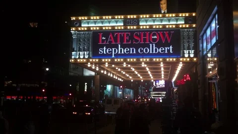 The marquee of The Ed Sullivan Theater which is the current home of the American Stock Footage 70175450