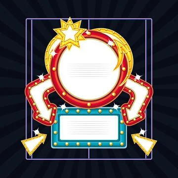 Marquee frames glowing Stock Illustration