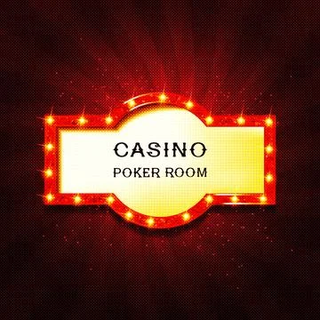 Marquee sign with lights. Stock Illustration