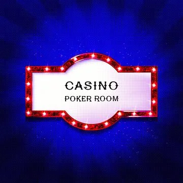 Marquee sign with lights. Stock Illustration