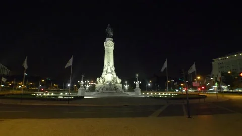 Marques De Pombal Square Video stock 204850295
