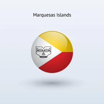 Marquesas Islands round flag. Vector illustration. Stock-Illustration