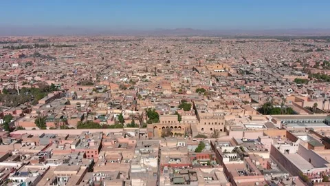 Marrakech City drone view, Morocco, 2022 Stock Footage 200977749