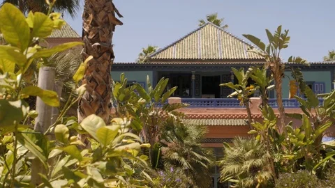 MARRAKECH, MAROCCO 15 MAY 2019: Jardine Majorelle In Marrakesh, Morocco, Africa Video stock 110012789